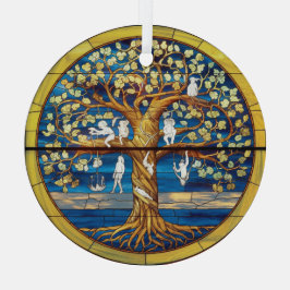 Kunstgeflecht aus Glas, Baum aus dem Leben Ornament Aus Glas