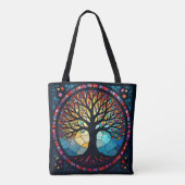 Kunstgeflecht aus Glas, Baum aus dem Leben Tasche (Rückseite)