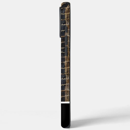 Kunstgeflochtene Schlangenhautextilien Case-Mate iPhone Hülle (Rückseite / Links)