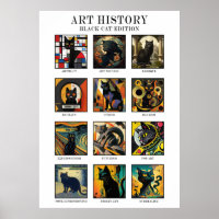 Kunstgeschichte Funny Black Cat Artwork Styles Edi