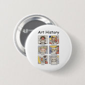 Kunstgeschichte Funny Cat Art Lover Malerei Maler Button (Vorne & Hinten)