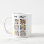 Kunstgeschichte Funny Cat Art Lover Malerei Maler Kaffeetasse (Links)