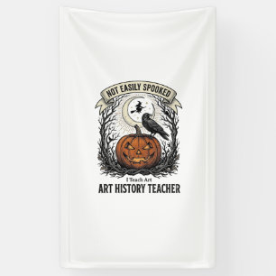 Kunstgeschichte-Lehrer-Shirt mit gruseliger Kürbis Banner
