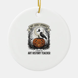 Kunstgeschichte-Lehrer-Shirt mit gruseliger Kürbis Keramik Ornament