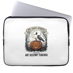 Kunstgeschichte-Lehrer-Shirt mit gruseliger Kürbis Laptopschutzhülle