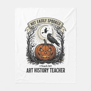 Kunstgeschichte-Lehrer-Shirt mit unheimlichem Kürb Fleecedecke
