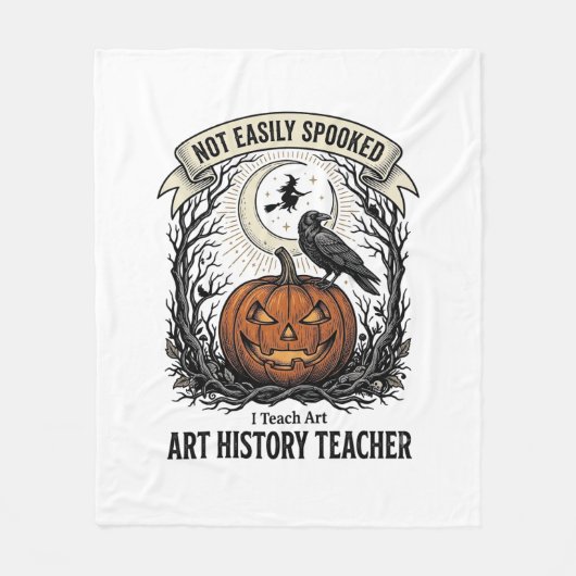 Kunstgeschichte-Lehrer-Shirt mit unheimlichem Kürb Fleecedecke (Vorderseite)