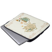 Kunstgewerbe, beige Tea Time Laptopschutzhülle (Vorne Knopf)