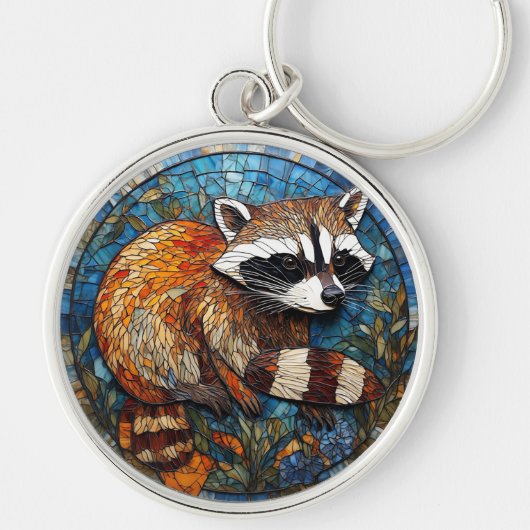 Kunstgewerbe Raccoon Schlüsselanhänger (Vorne)