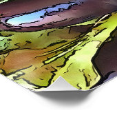 Kunstgewerbe Schwarze Kontur Kunst Poster (Ecke)