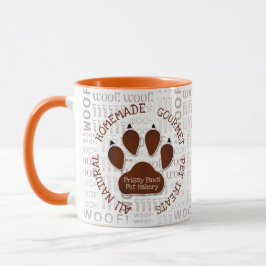 Kunstgewerbe und Hundekuh im braunen Individuelle  Tasse