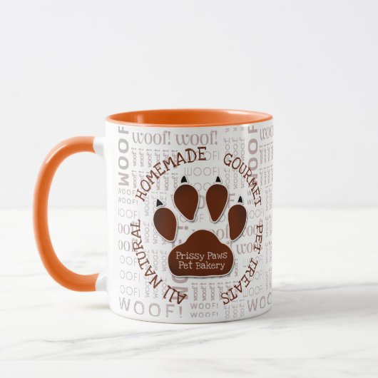 Kunstgewerbe und Hundekuh im braunen Individuelle Tasse (Links)