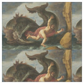 Kunstgewohnheitsgewebe "Jonas und des Wals" Stoff (Nahaufnahme)