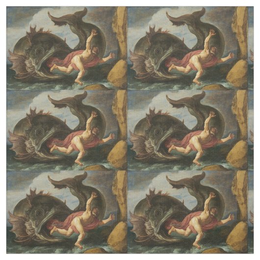 Kunstgewohnheitsgewebe "Jonas und des Wals" Stoff (Muster)