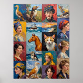 Kunstgitter mit mehreren Scheiben Poster (Vorne)