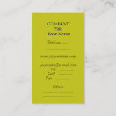 Kunstglas-Blätter Mode Coole Visitenkarte (Rückseite)