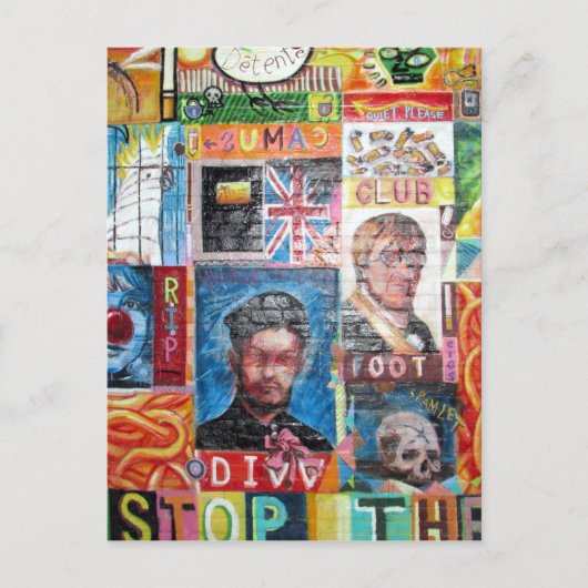 Kunstgraffiti Postkarte (Vorderseite)