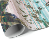 Kunstgrafik und Aquarellherbst bunt Backgro Geschenkpapier (Rolleneckpunkt)