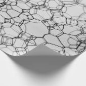 Kunstgrau-Schwarz-Mesh-Muster Geschenkpapier (Ecke)