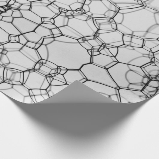 Kunstgrau-Schwarz-Mesh-Muster Geschenkpapier (Ecke)