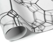 Kunstgrau-Schwarz-Mesh-Muster Geschenkpapier (Rolleneckpunkt)