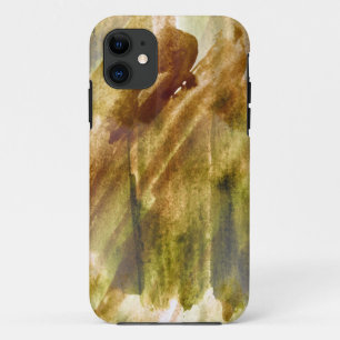 Kunstgrün, brauner Handfarbenhintergrund nahtlos Case-Mate iPhone Hülle