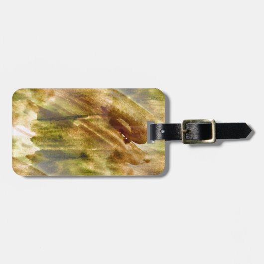Kunstgrün, brauner Handfarbenhintergrund nahtlos Gepäckanhänger (Vorderseite horizontal)