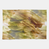 Kunstgrün, brauner Handfarbenhintergrund nahtlos Küchentuch (Horizontal)
