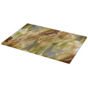 Kunstgrün, brauner Handfarbenhintergrund nahtlos Schneidebrett