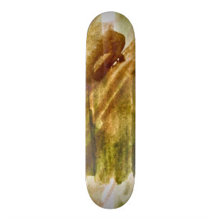 Kunstgrün, brauner Handfarbenhintergrund nahtlos Skateboard