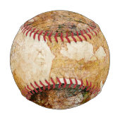 Kunstgrunge florale Vintage Hintergrundstruktur Baseball (Rückseite)