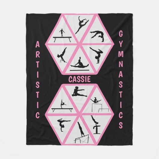 Kunstgymnastik Hexagon Fleece Blanket (Vorderseite)