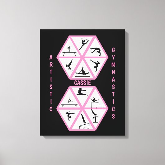 Kunstgymnastik Hexagon Leinwanddruck (Vorderseite)