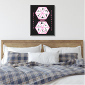 Kunstgymnastik Hexagon Leinwanddruck (Insitu (Schlafzimmer))