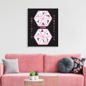 Kunstgymnastik Hexagon Leinwanddruck (Insitu (Wohnzimmer))