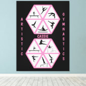 Kunstgymnastik Hexagon Leinwanddruck (Insitu (Holzboden))