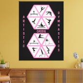 Kunstgymnastik Hexagon Leinwanddruck (Insitu (Wohnzimmer))