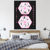 Kunstgymnastik Hexagon Leinwanddruck (Insitu (Schlafzimmer))