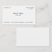 Kunsthändler Visitenkarte (Vorne/Hinten)