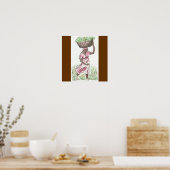 Kunsthandwerk auf Leinwand/haitianische Frau Poster (Küche)