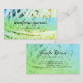 Kunsthandwerk aus Grüngarn Visitenkarte (Vorne/Hinten)