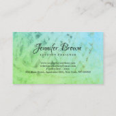 Kunsthandwerk aus Grüngarn Visitenkarte (Rückseite)