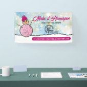 Kunsthandwerk aus Strickfaser Banner (Messe)