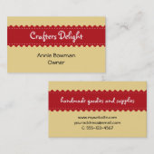 Kunsthandwerk Bändchenzubehör handgefertigt Visitenkarte (Vorne/Hinten)