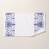 Kunsthandwerk Blaue und weiße Drachenfliegen Friez Badhandtuch Set (Handtuch)