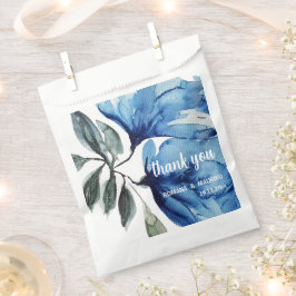 Kunsthandwerk Blaues grünes Blumenwasser Handgemal Geschenktütchen