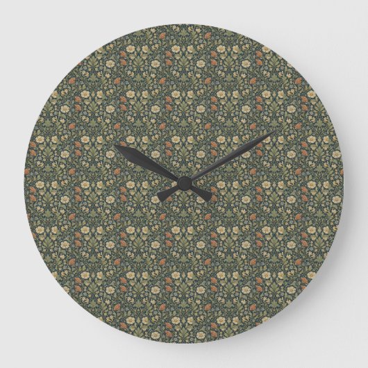 Kunsthandwerk Botanisch Große Wanduhr (Vorderseite)