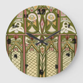 Kunsthandwerk Buntglas inspirierte Uhr! Große Wanduhr (Vorderseite)