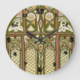 Kunsthandwerk Buntglas inspirierte Uhr! Große Wanduhr