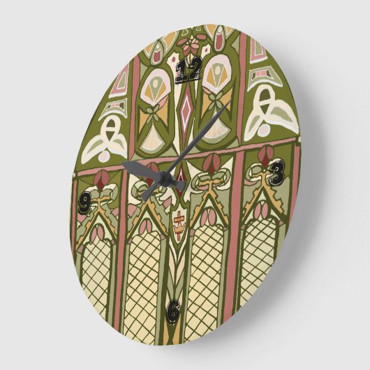 Kunsthandwerk Buntglas inspirierte Uhr! Große Wanduhr (Winkel)